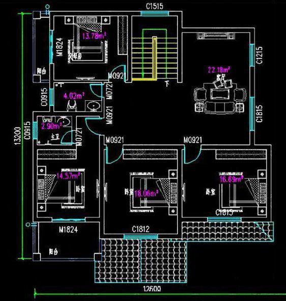 兩款帶堂屋的農(nóng)村自建房設(shè)計圖，又帶車庫又是五室三廳，很實用