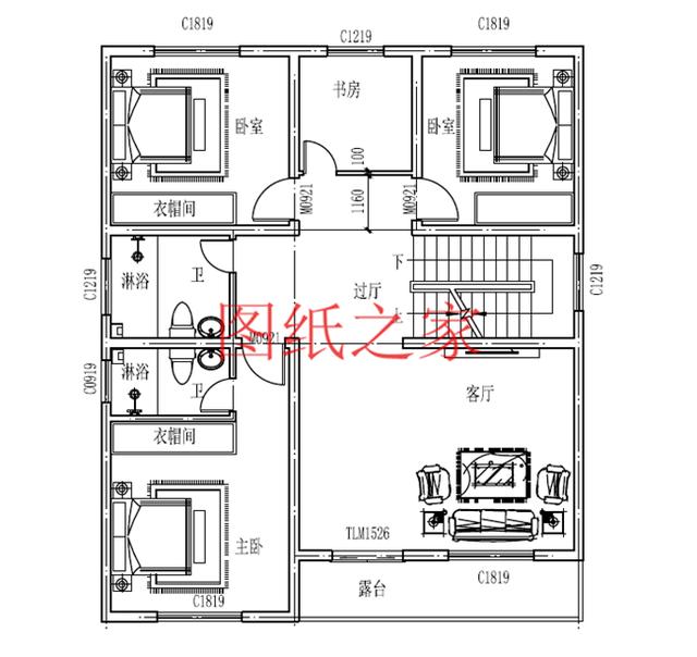 外觀靚麗、布局實(shí)用，建成后氣派有面子的小戶型三層別墅設(shè)計(jì)圖