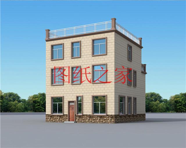 外觀靚麗、布局實(shí)用，建成后氣派有面子的小戶型三層別墅設(shè)計(jì)圖