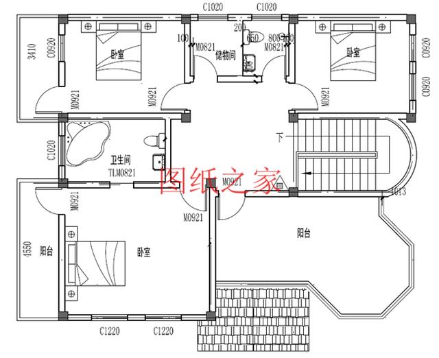 外觀靚麗、布局實(shí)用，建成后氣派有面子的小戶型三層別墅設(shè)計(jì)圖