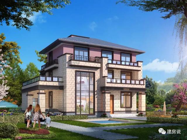 16X13米三層歐式別墅設(shè)計(jì)圖，占地面積200平，漂亮又大氣