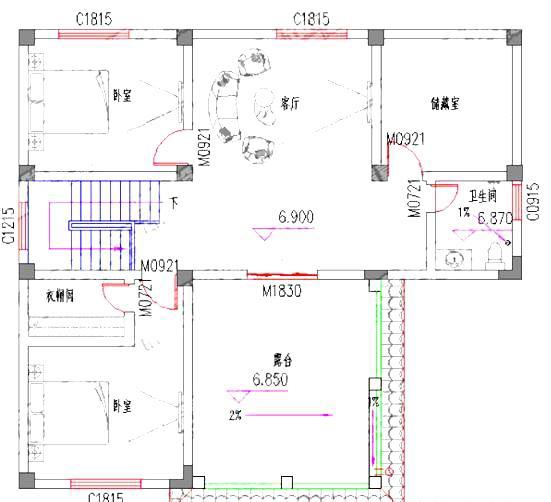 占地約140平方米三層美式農(nóng)村自建房設(shè)計(jì)圖，室內(nèi)布局充分考慮空間的實(shí)用性和舒適性