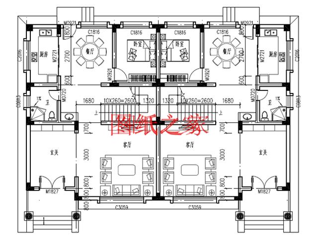 精選兩套農(nóng)村三層雙拼別墅，建成之后兄弟倆在村里肯定很有面子！