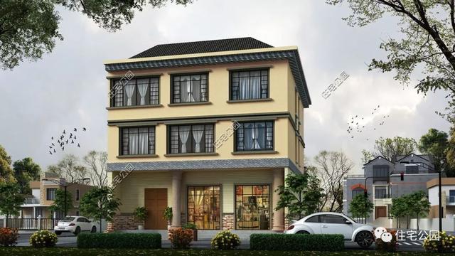 農(nóng)村臨街帶商鋪自建房，6套帶門面別墅戶型設(shè)計圖