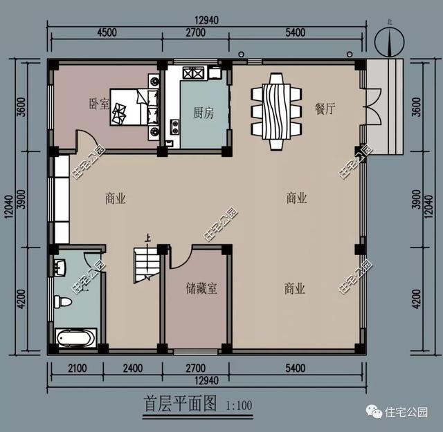 農(nóng)村臨街帶商鋪自建房，6套帶門面別墅戶型設(shè)計圖