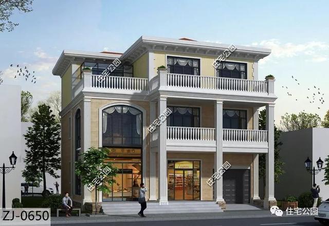 農(nóng)村臨街帶商鋪自建房，6套帶門面別墅戶型設(shè)計圖