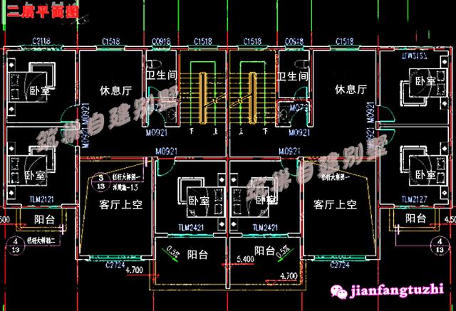 三層對(duì)稱雙拼別墅設(shè)計(jì)圖，造價(jià)50萬，實(shí)用又好看，一起來看看！