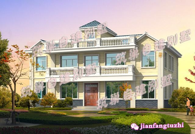 三層對(duì)稱雙拼別墅設(shè)計(jì)圖，造價(jià)50萬，實(shí)用又好看，一起來看看！