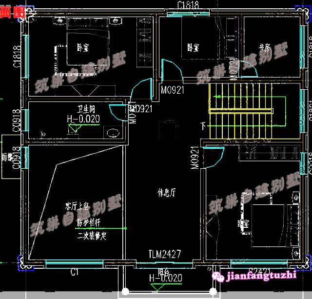 農村二層簡歐別墅設計圖，造價20萬，滿足三代同堂居住完全沒問題。