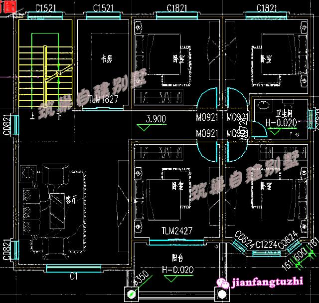 占地150㎡三層新農(nóng)村別墅設(shè)計(jì)圖，帶大露臺(tái)，高檔大氣，滿足農(nóng)村大家庭居住。