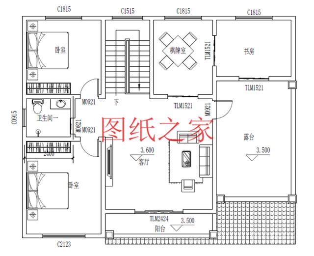 推薦3套農(nóng)村二層別墅設(shè)計(jì)圖，2個(gè)客廳5個(gè)臥室，全家人都能住在一起，不能錯(cuò)過(guò)！