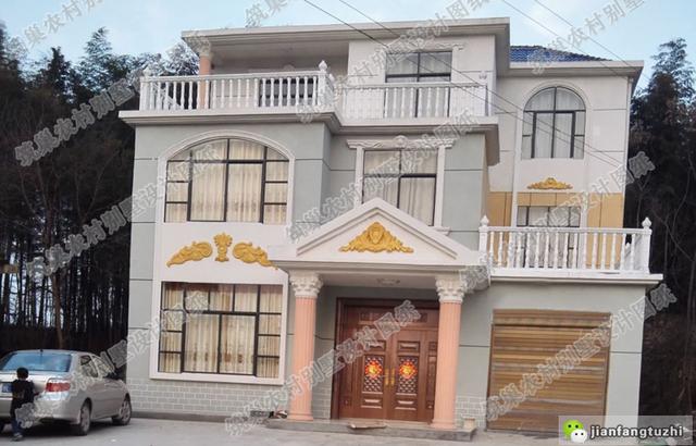 12×12米三層農(nóng)村別墅設(shè)計(jì)圖，帶多露臺(tái)+套間，一起來看看。