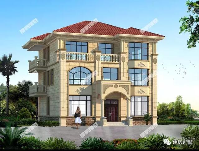 兩款面寬12米的三層別墅設計圖，第一棟簡約大氣，實用而方便，建的人少說也有千戶