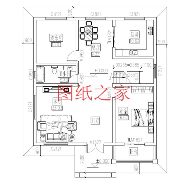 占地110平的農(nóng)村三層別墅設(shè)計(jì)圖，最接地氣，造價(jià)不到30萬(wàn)，美觀又實(shí)用！