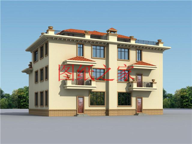 推薦2套三層雙拼別墅，豪華大氣，村里人一定非常羨慕兄弟倆！