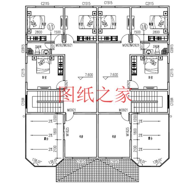 推薦2套三層雙拼別墅，豪華大氣，村里人一定非常羨慕兄弟倆！