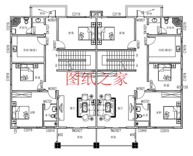 推薦2套三層雙拼別墅，豪華大氣，村里人一定非常羨慕兄弟倆！