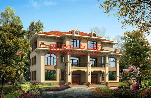 推薦2套三層雙拼別墅，豪華大氣，村里人一定非常羨慕兄弟倆！