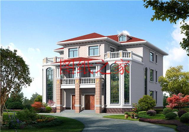 推薦2套三層雙拼別墅，豪華大氣，村里人一定非常羨慕兄弟倆！