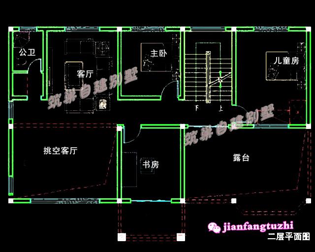 16x11米二層農(nóng)村復(fù)式別墅設(shè)計圖，帶大露臺，豪華舒適！