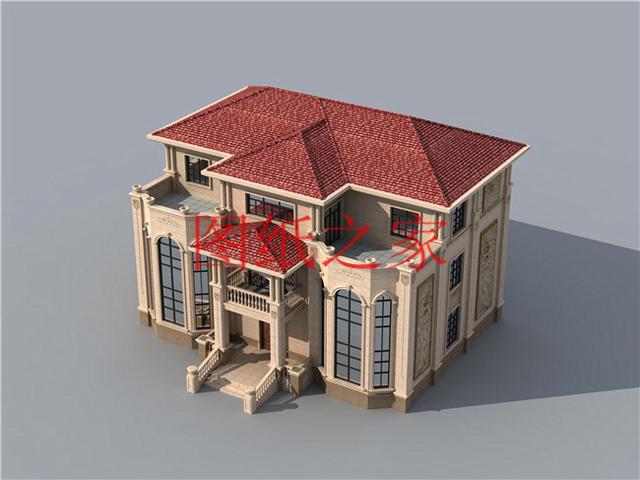 適合大宅基地的三層別墅，包括全套圖紙，豪華氣派，絕對讓你眼前一亮！