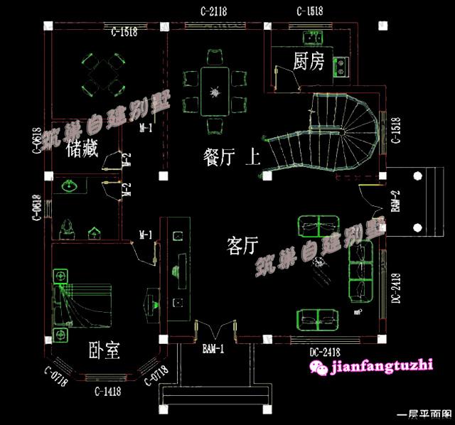 占地134平方米的二層農(nóng)村別墅設(shè)計(jì)圖，簡(jiǎn)單易建，建出的實(shí)體圖也非常好看！
