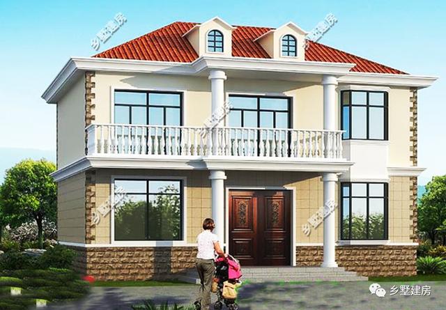 兩款帶車庫(kù)+露臺(tái)的二層農(nóng)村自建房，簡(jiǎn)單實(shí)用，25萬(wàn)給你豪華別墅！