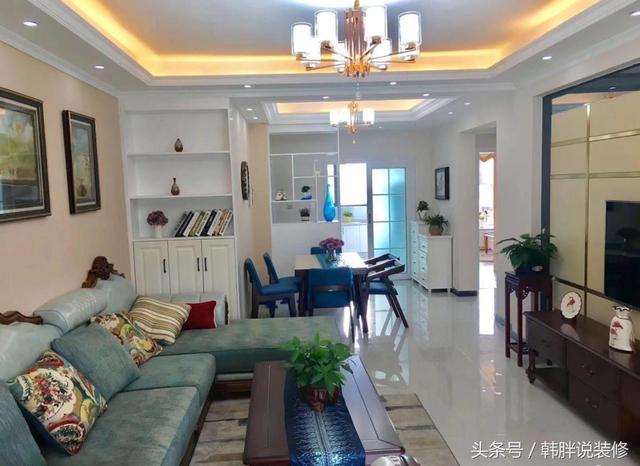 118平米三室兩廳中大戶型新房花20萬裝修，全屋效果漂亮極了，這才是標(biāo)準(zhǔn)的精裝修嘛。