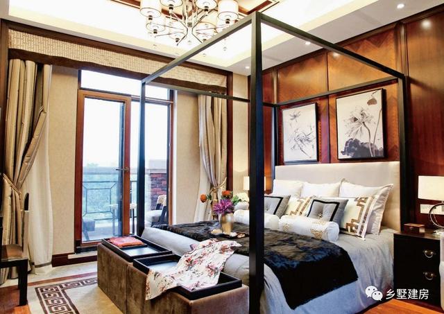 占地166平的三層新中式農村別墅設計圖，堂屋涼亭，造價55萬左右