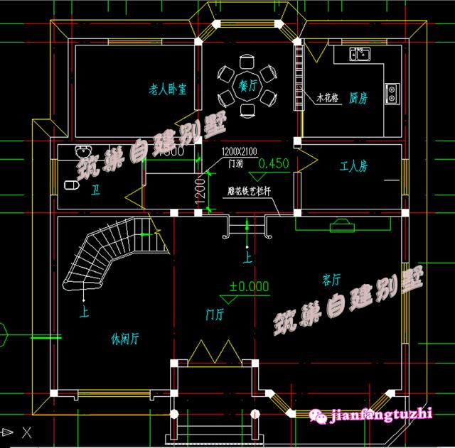 占地140平三層磚混結(jié)構(gòu)別墅設(shè)計(jì)圖，精致漂亮，（附別墅建成實(shí)拍外觀圖）