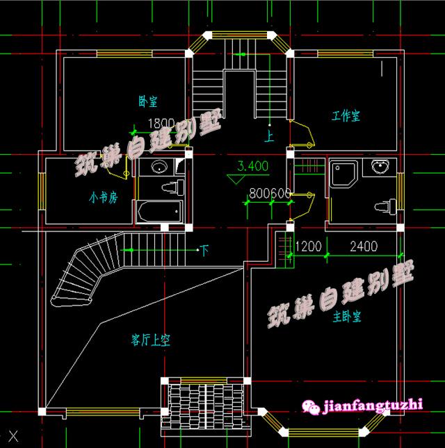 占地140平三層磚混結(jié)構(gòu)別墅設(shè)計(jì)圖，精致漂亮，（附別墅建成實(shí)拍外觀圖）