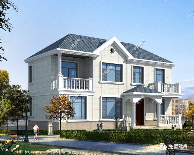 三層款外形豪華大氣的農(nóng)村別墅設(shè)計圖，給你不一樣的感覺！