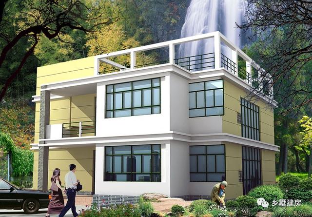 三層款外形豪華大氣的農(nóng)村別墅設(shè)計圖，給你不一樣的感覺！