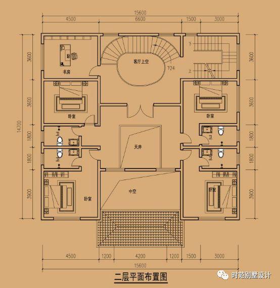三層中式別墅設(shè)計圖，帶庭院+地下室，外觀大氣，是大城市很難能有的舒適。