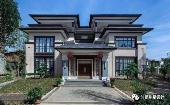 三層中式別墅設(shè)計圖，帶庭院+地下室，外觀大氣，是大城市很難能有的舒適。