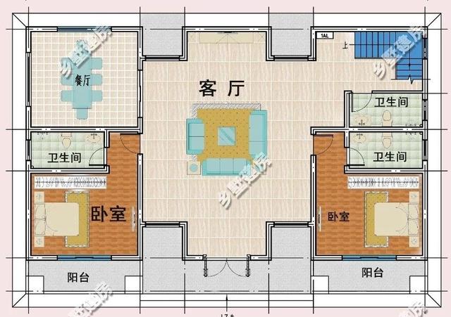 18x12米農(nóng)村現(xiàn)代風(fēng)格小別墅設(shè)計圖，大氣又簡單，濃濃現(xiàn)代元素，做村里最亮眼的別墅！