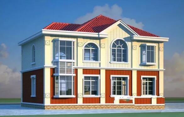 14.7米x10.3米農(nóng)村二層現(xiàn)代別墅設(shè)計(jì)圖，帶棋牌室，適合農(nóng)村自建！