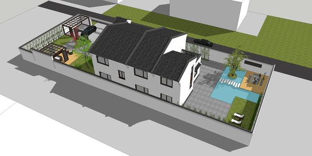 15.3米X11.5米二層新中式別墅設(shè)計(jì)圖，帶活動(dòng)室和健身房，造價(jià)40萬(wàn)，在家也能運(yùn)動(dòng)！