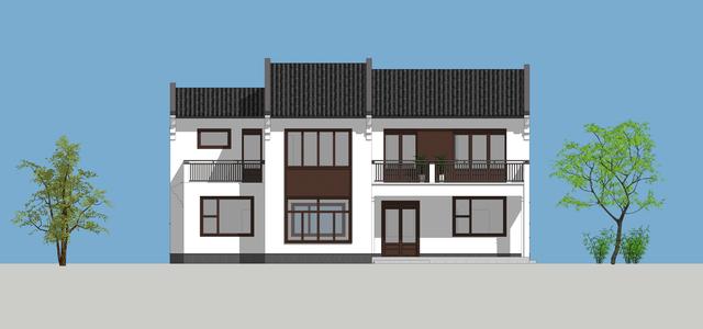 15.3米X11.5米二層新中式別墅設(shè)計(jì)圖，帶活動(dòng)室和健身房，造價(jià)40萬(wàn)，在家也能運(yùn)動(dòng)！