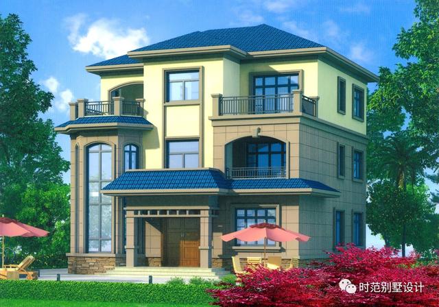農(nóng)村三層歐式獨棟別墅設(shè)計圖，外觀優(yōu)雅端莊，古樸大方，8室4廳，適合農(nóng)村自建