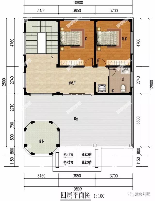 兩款賊靚的農村三層別墅設計圖，外觀很美，第一棟帶地下室，第二棟有空中涼亭