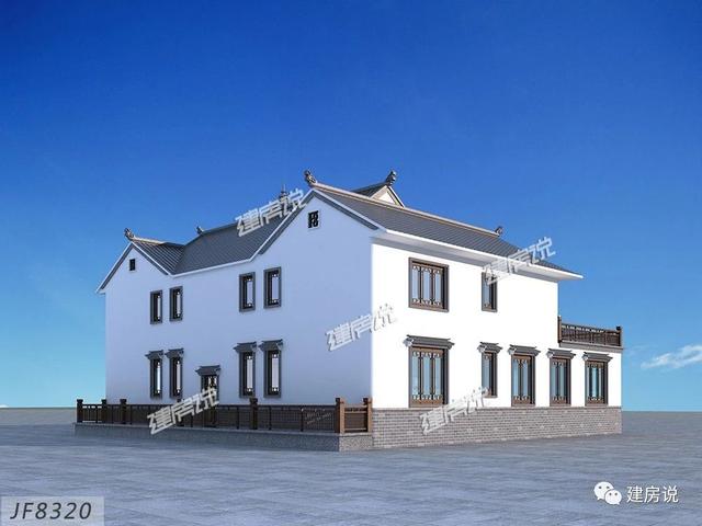 占地444平方米的中式二層別墅設(shè)計圖，有庭有院的家，才是我們最理想的居所。