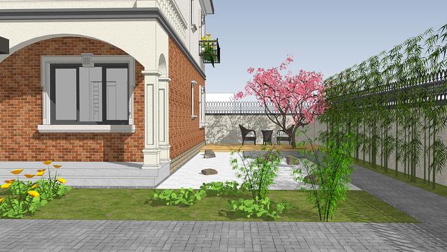 14.5mX11m農(nóng)村二層小情調(diào)別墅設(shè)計(jì)圖，簡(jiǎn)單大方，適合農(nóng)村自建。