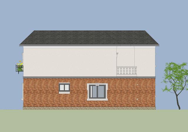 14.5mX11m農(nóng)村二層小情調(diào)別墅設(shè)計(jì)圖，簡(jiǎn)單大方，適合農(nóng)村自建。