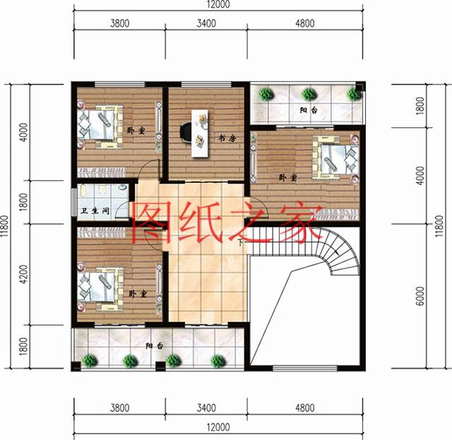 二層農(nóng)村別墅，占地140平米卻有5個(gè)臥室，全家人都能住得下，快來(lái)看看吧！