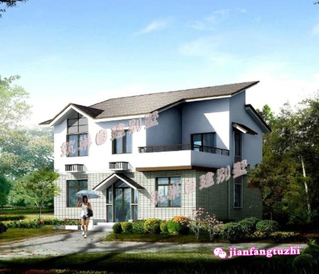 兩層簡(jiǎn)約實(shí)用二層別墅設(shè)計(jì)圖，造價(jià)低，是你想要的那一款！