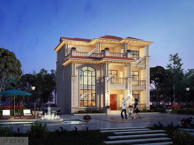 占地122平的農(nóng)村三層別墅設(shè)計(jì)圖，精致漂亮，只要40萬(wàn)就能建成！