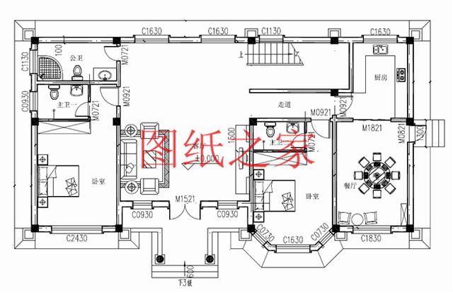 介紹2套大戶型的農(nóng)村二層平頂別墅圖，充分利用空間，平頂也別有一番風(fēng)味！