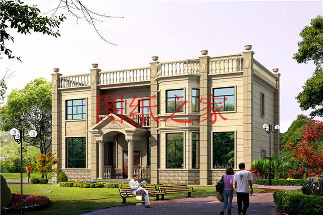 介紹2套大戶型的農(nóng)村二層平頂別墅圖，充分利用空間，平頂也別有一番風(fēng)味！