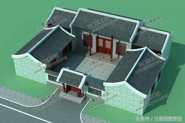 3款造價(jià)成本低、居住舒適的一層三合院別墅設(shè)計(jì)圖，放到朋友圈絕對(duì)有面子！